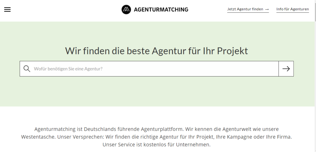 Agenturmatching – die finden die beste Werbeagentur für Euer Projekt